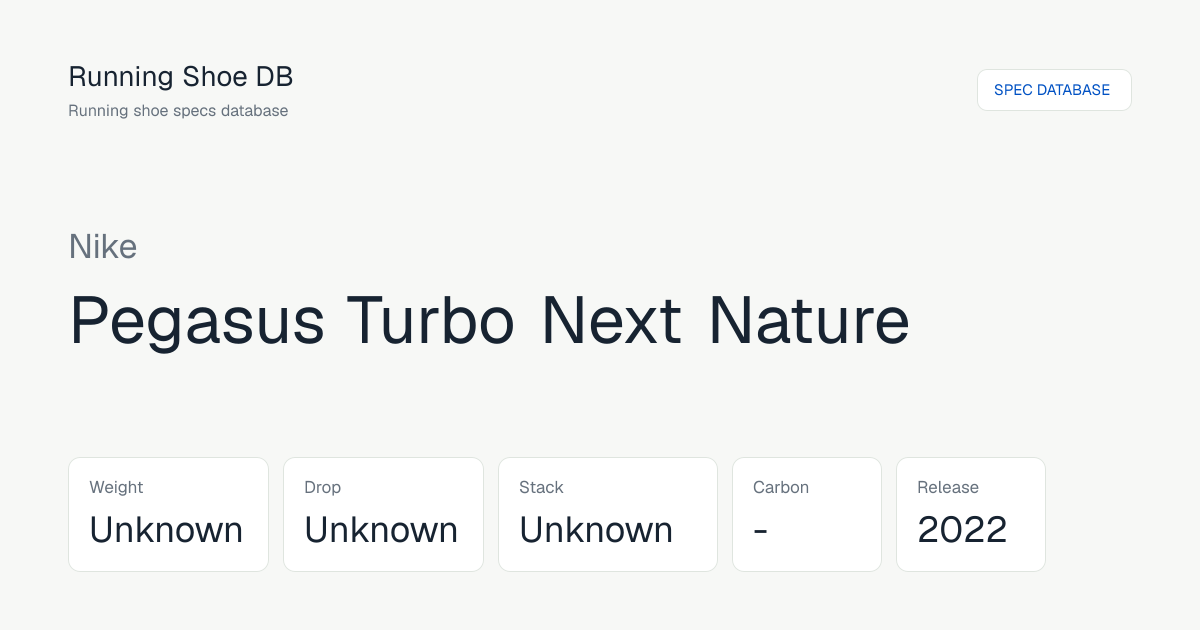 Nike Pegasus Turbo Next Nature Specs & Release Date | Running Shoe DB