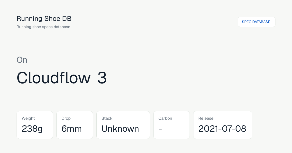 On Cloudflow 3 Specs & Release Date | Running Shoe DB