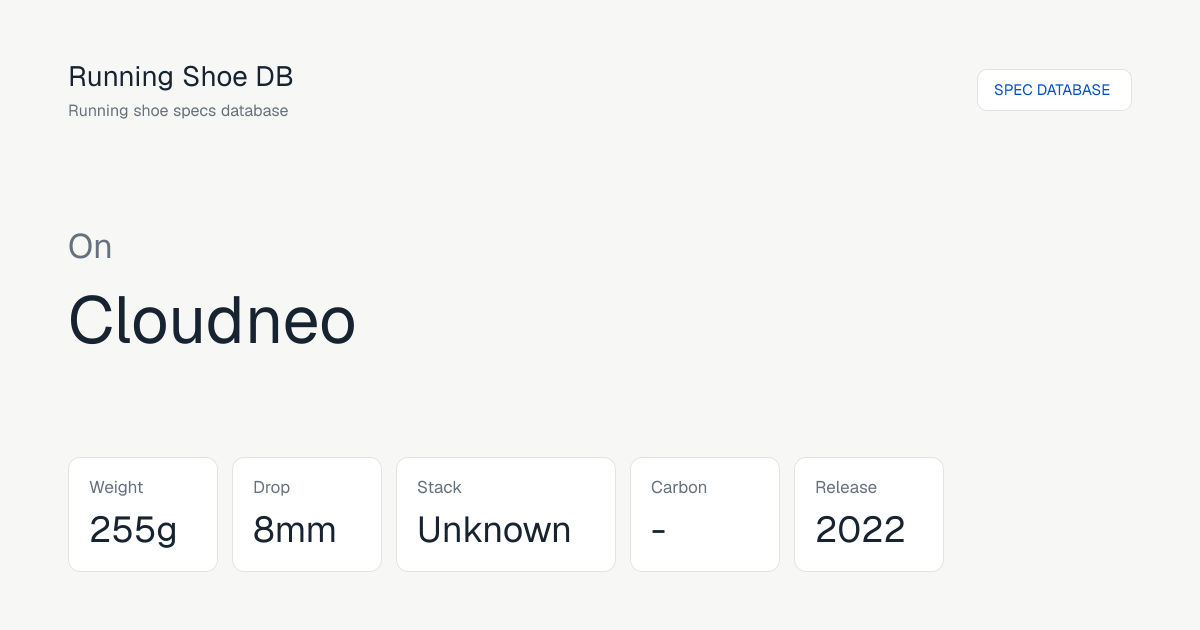 On Cloudneo Specs & Release Date | Running Shoe DB